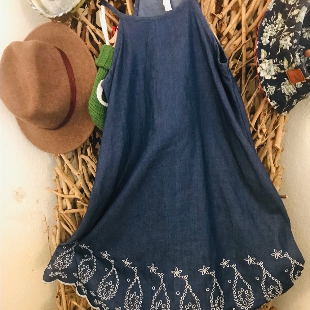 🌻Simple denim dress size xs☮️